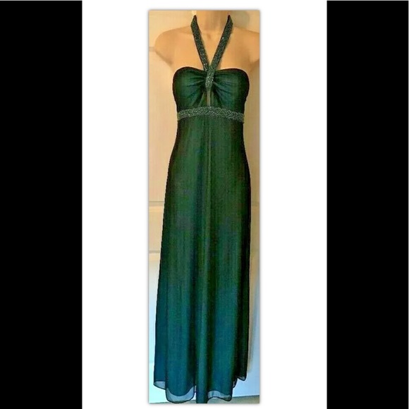 DE LARU Juniors Prom Pageant Dress Forest Green - Picture 1 of 13
